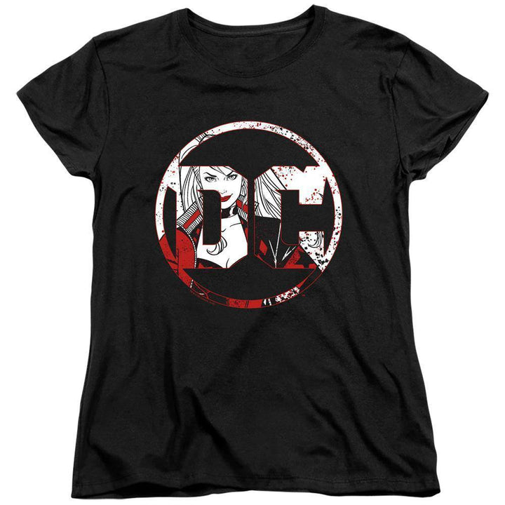Harley Quinn DC Logo Women's T-Shirt - Rocker Merch