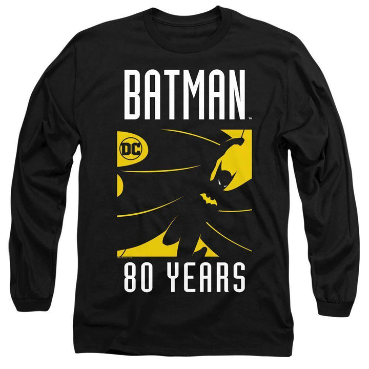 Batman DC Comics 80th Anniversary Silhouette Long Sleeve T-Shirt - Rocker Merch