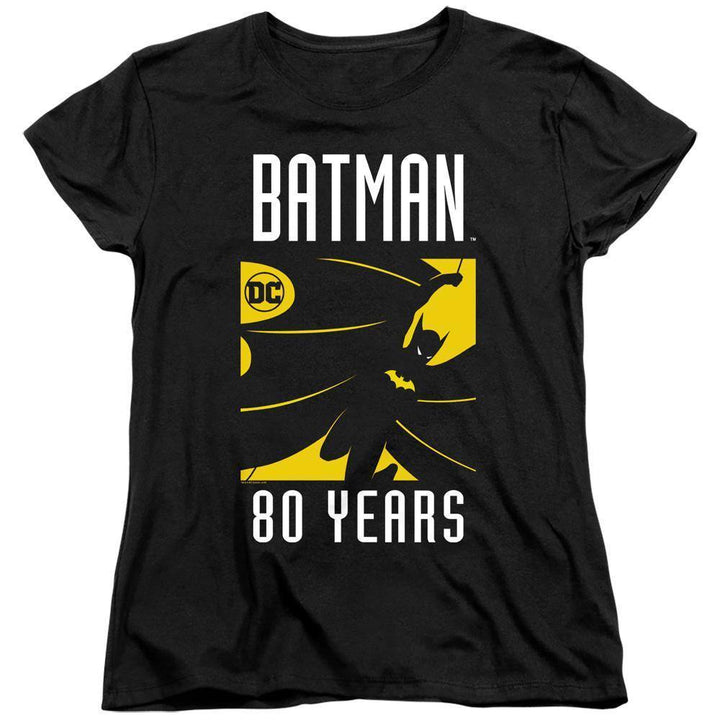 Batman DC Comics 80th Anniversary Silhouette Women's T-Shirt - Rocker Merch