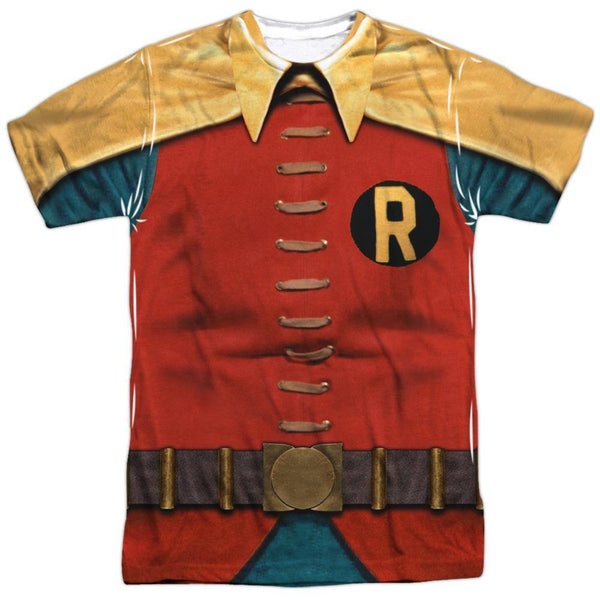 Batman TV Show Robin Costume Sublimation T-Shirt - Rocker Merch