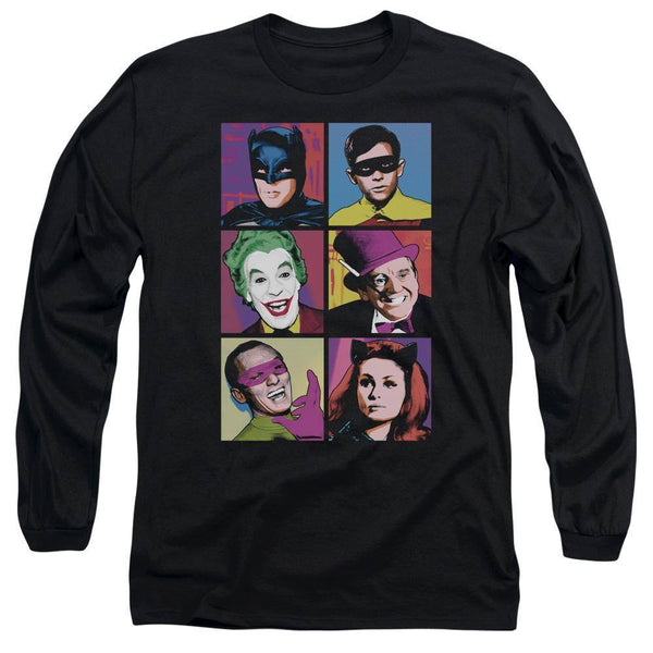 Batman TV Show Pop Cast Long Sleeve T-Shirt - Rocker Merch