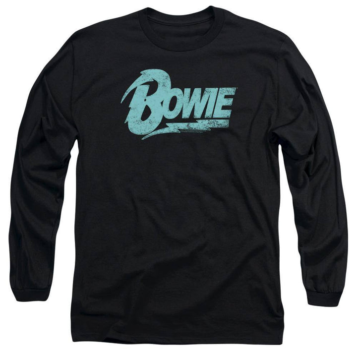 David Bowie Distressed Logo Long Sleeve T-Shirt | Rocker Merch™