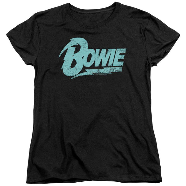 David Bowie Distressed Logo Women's T-Shirt | Rocker Merch™
