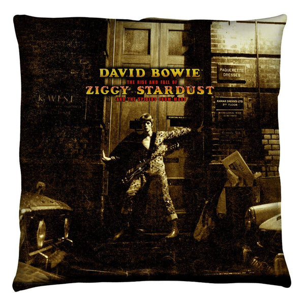 David Bowie Ziggy Stardust Alternate Art Throw Pillow - Rocker Merch