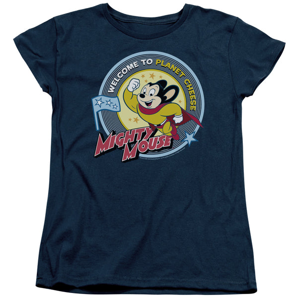 Mighty Mouse Planet Cheese Women's T-Shirt