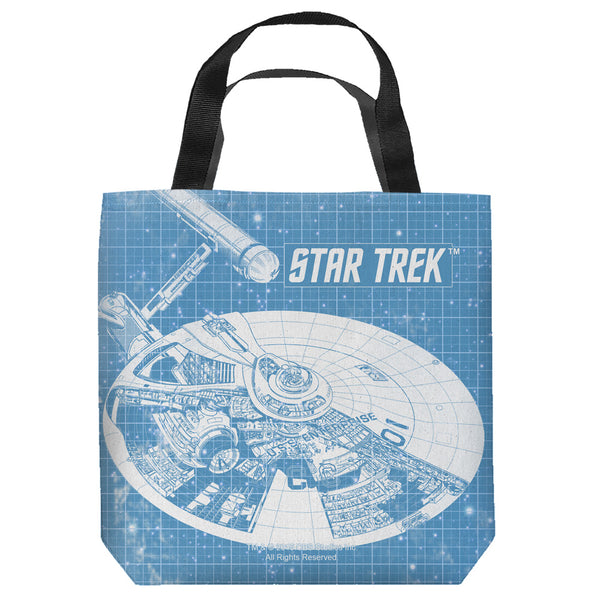 Star Trek Enterprise Blueprint Tote Bag