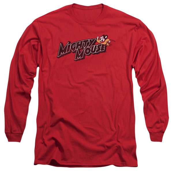 Mighty Mouse Might Logo Long Sleeve T-Shirt