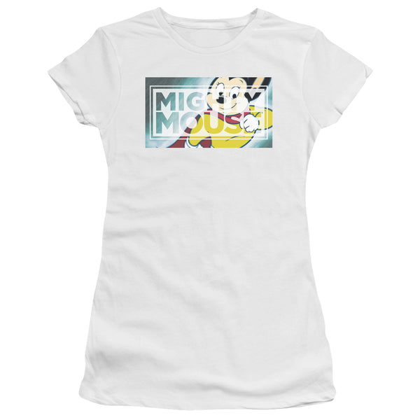 Mighty Mouse Mighty Rectangle Juniors T-Shirt