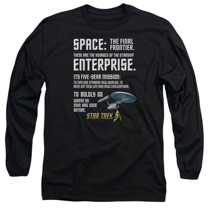 Star Trek The Original Series Intro Long Sleeve T-Shirt - Rocker Merch