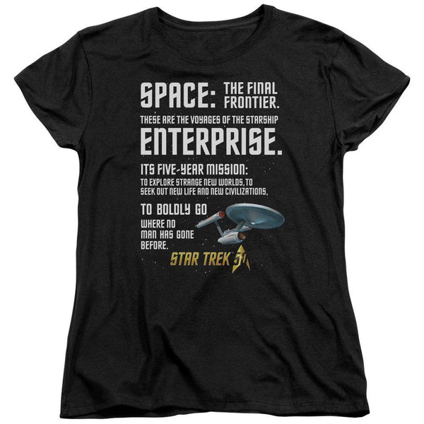 Star Trek The Original Series Intro Women's T-Shirt - Rocker Merch