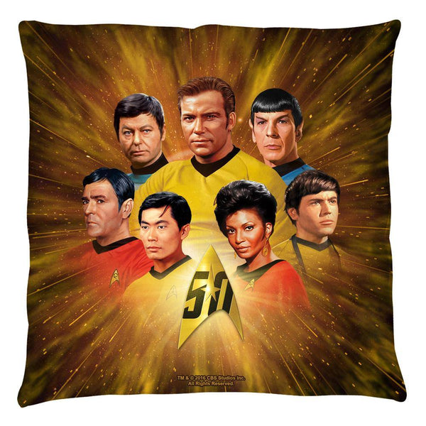 Star Trek The Original Series 50th Crew Throw Pillow - Rocker Merch