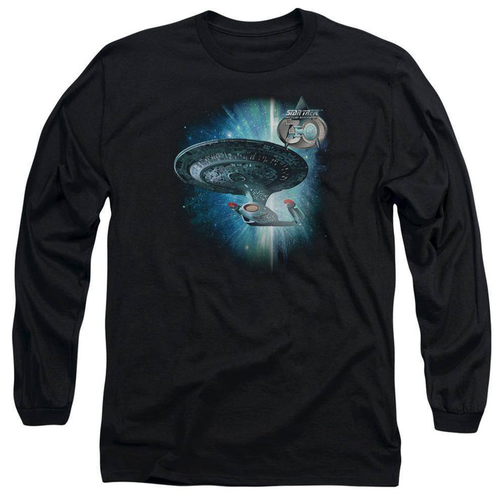 Star Trek TNG 30th Anniversary Ship Long Sleeve T-Shirt - Rocker Merch
