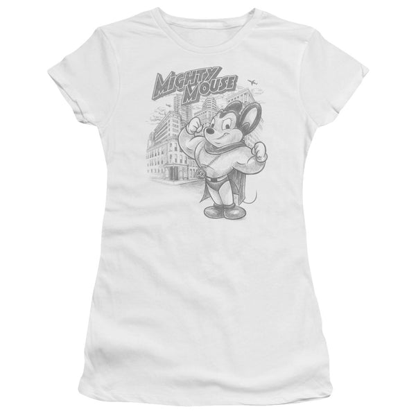 Mighty Mouse Protect and Serve Juniors T-Shirt