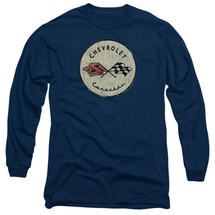 Chevrolet Vintage Cars Old Vette Long Sleeve T-Shirt - Rocker Merch