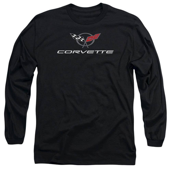 Chevrolet Vintage Cars Corvette Modern Logo Long Sleeve T-Shirt - Rocker Merch