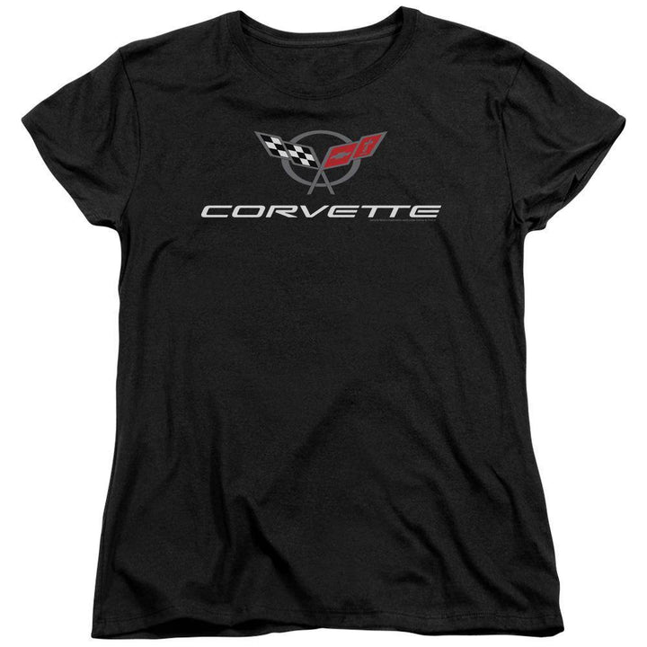 Chevrolet Vintage Cars Corvette Modern Logo Women's T-Shirt - Rocker Merch
