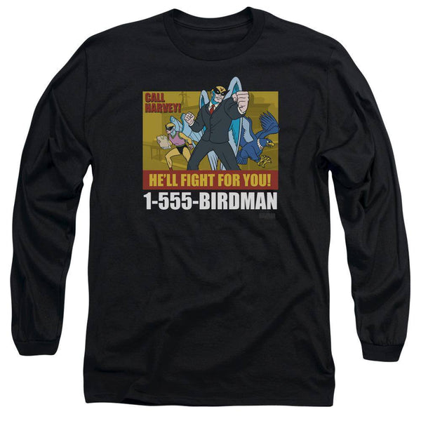 Harvey Birdman Birdman Ad Long Sleeve T-Shirt - Rocker Merch