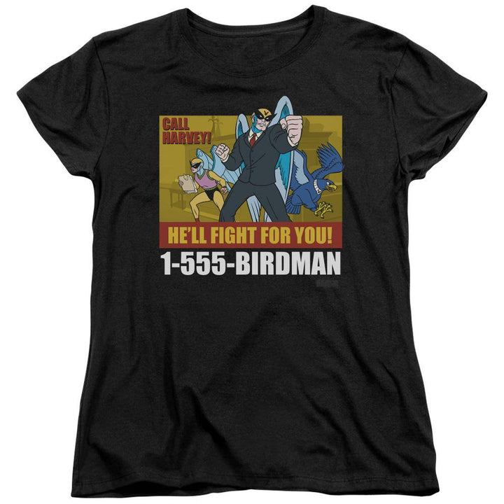 Harvey Birdman Birdman Ad Women's T-Shirt - Rocker Merch