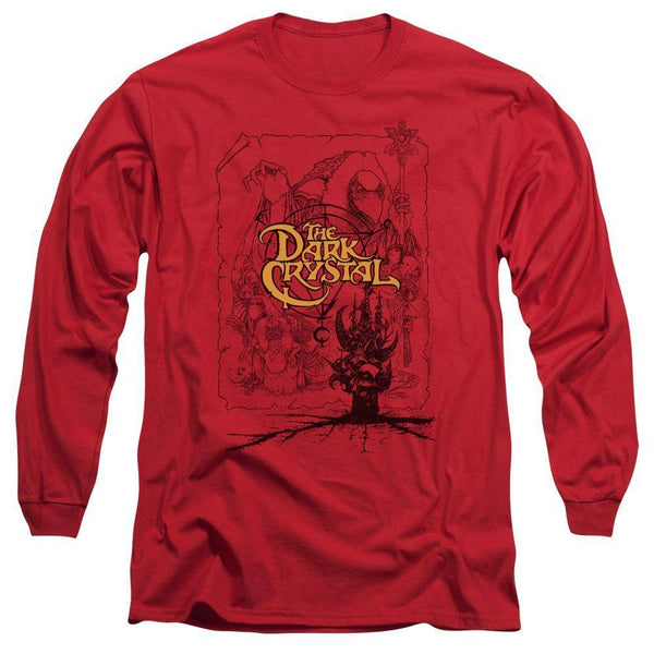 The Dark Crystal Movie Poster Lines Long Sleeve T-Shirt - Rocker Merch