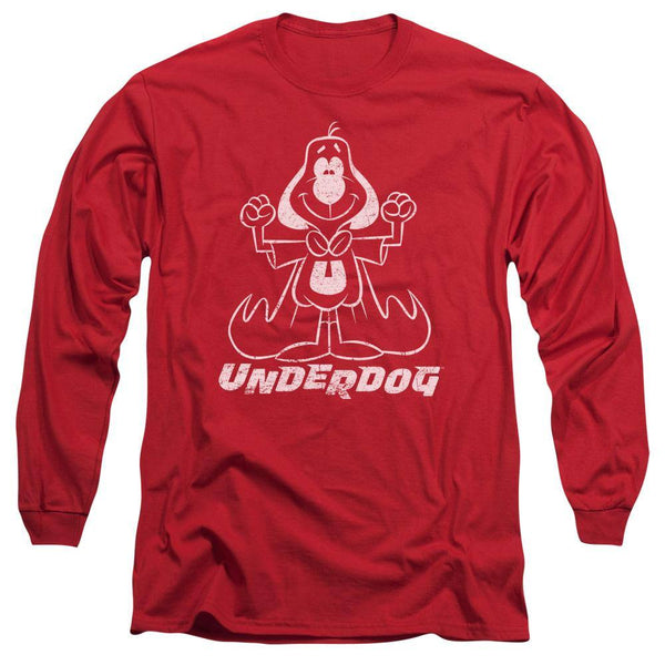 Underdog Outline Underdog Long Sleeve T-Shirt - Rocker Merch