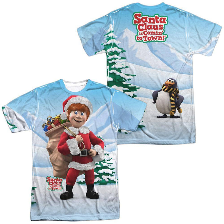 Santa Claus Is Comin' To Town Helpers Sublimation T-Shirt - Rocker Merch