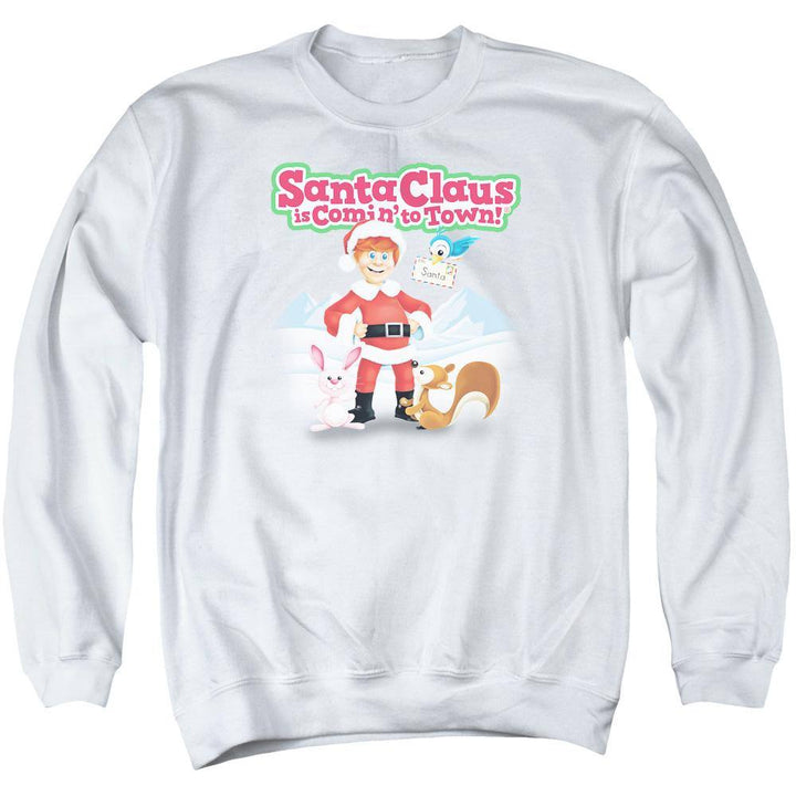 Santa Claus Is Comin' To Town Animal Friends Sweatshirt - Rocker Merch