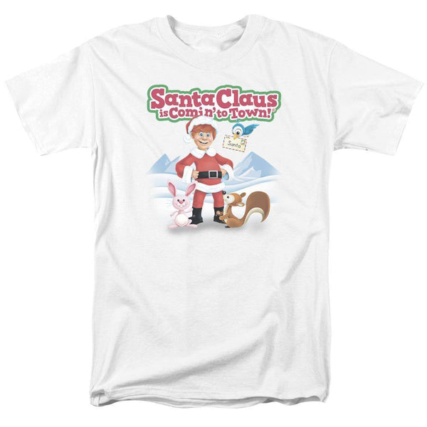 Santa Claus Is Comin' To Town Animal Friends T-Shirt - Rocker Merch
