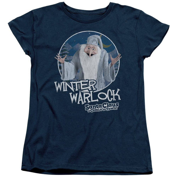 Santa Claus Is Comin' To Town Winter Warlock Women's T-Shirt - Rocker Merch