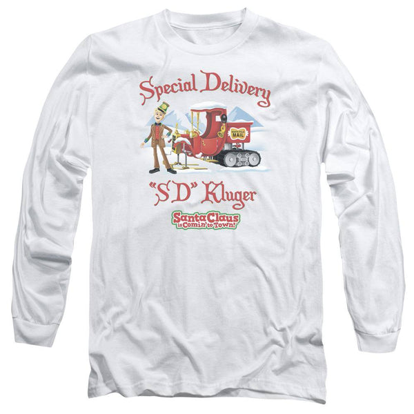 Santa Claus Is Comin' To Town Kluger Long Sleeve T-Shirt - Rocker Merch