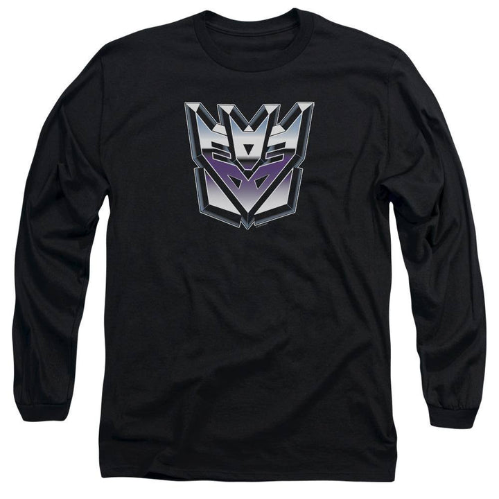 The Transformers Decepticon Airbrush Logo Long Sleeve T-Shirt - Rocker Merch™