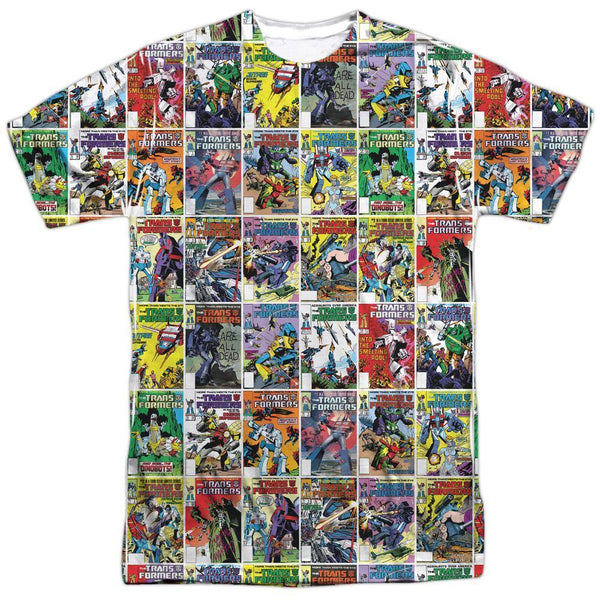 The Transformers Cover Collage Sublimation T-Shirt | Rocker Merch™