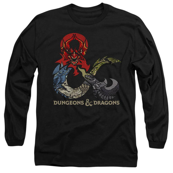 Dungeons & Dragons Dragon Logo Long Sleeve T-Shirt - Rocker Merch