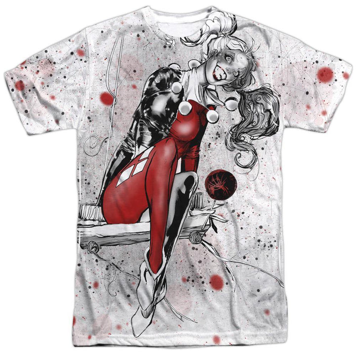 Harley Quinn Harley Sketch Sublimation T-Shirt - Rocker Merch