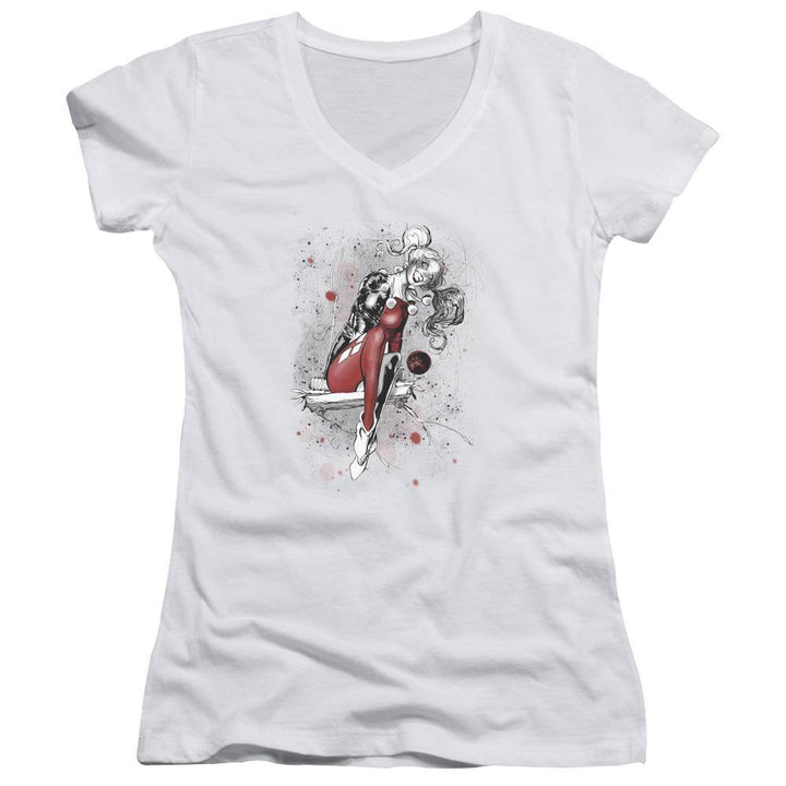 Harley Quinn Artist Sketch Juniors T-Shirt - Rocker Merch™