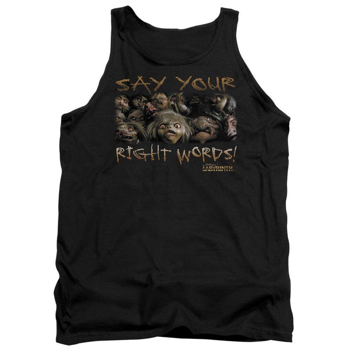 Labyrinth Movie Say Your Right Words Tank Top - Rocker Merch™
