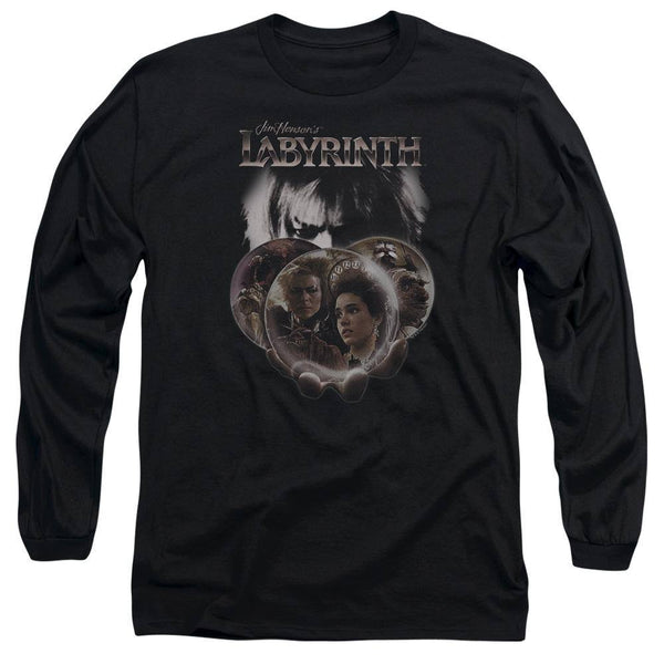 Labyrinth Movie Globes Long Sleeve T-Shirt - Rocker Merch™
