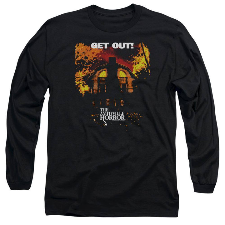 Amityville Horror Movie Get Out Long Sleeve T-Shirt - Rocker Merch