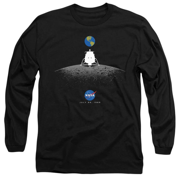 NASA Moon Landing Simple Long Sleeve T-Shirt | Rocker Merch