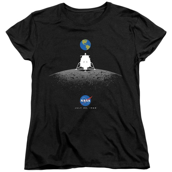 NASA Moon Landing Simple Women's T-Shirt | Rocker Merch
