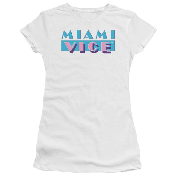 Miami Vice Logo Juniors T-Shirt - Rocker Merch