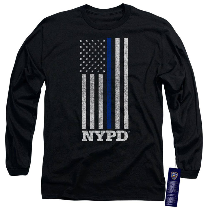 NYC NYPD Thin Blue Line Long Sleeve T-Shirt - Rocker Merch
