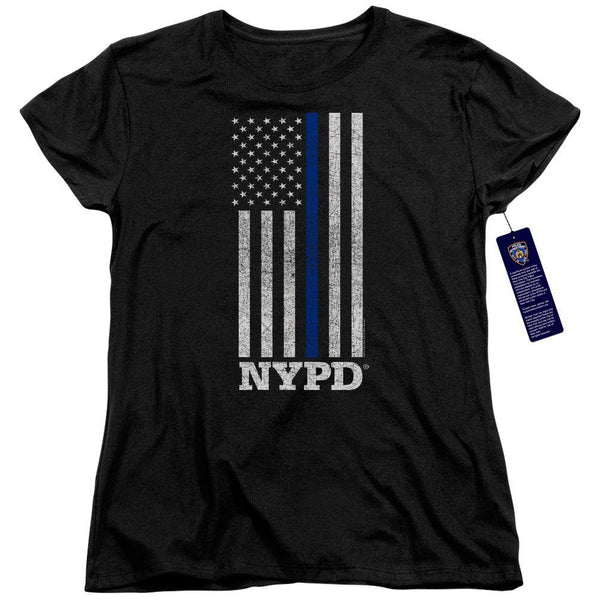 NYC NYPD Thin Blue Line Women's T-Shirt - Rocker Merch