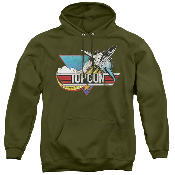 Top Gun Distressed Jet Logo Hoodie