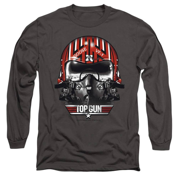 Top Gun Movie Goose Helmet Long Sleeve T-Shirt - Rocker Merch™