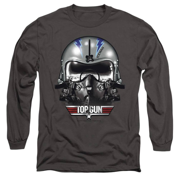 Top Gun Movie Iceman Helmet Long Sleeve T-Shirt - Rocker Merch™