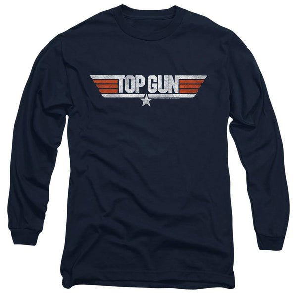 Top Gun Movie Distressed Logo Long Sleeve T-Shirt - Rocker Merch™