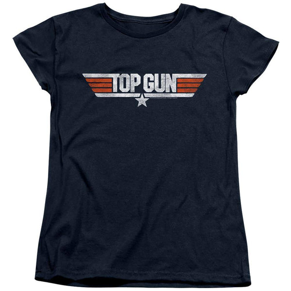 Top Gun Movie Distressed Logo Women's T-Shirt - Rocker Merch™