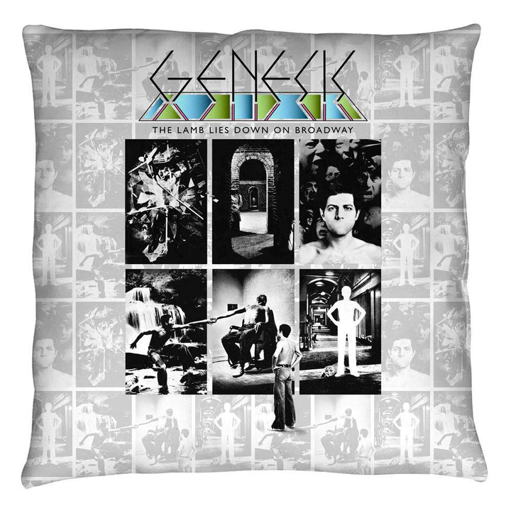 Genesis Lamb Lies Down On Broadway Throw Pillow - Rocker Merch