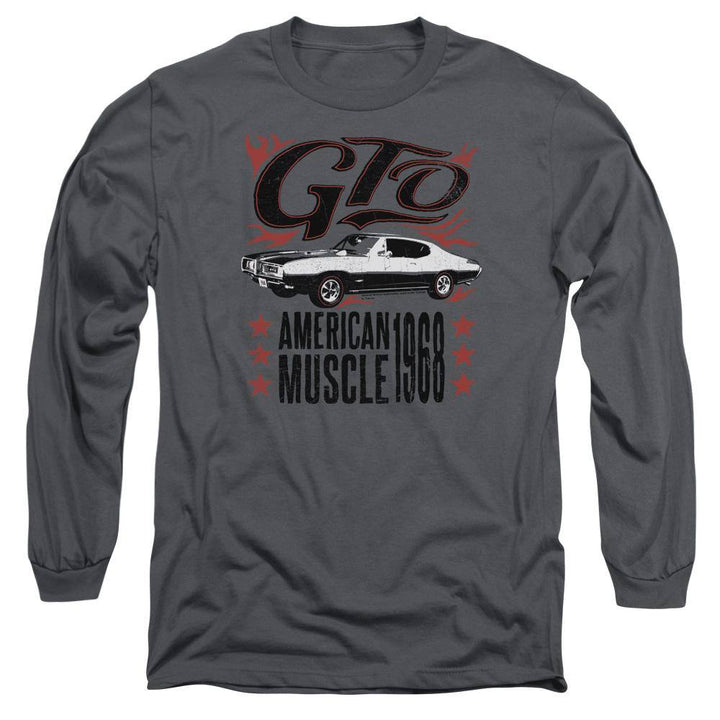 Pontiac Vintage Cars GTO Flames Long Sleeve T-Shirt - Rocker Merch™