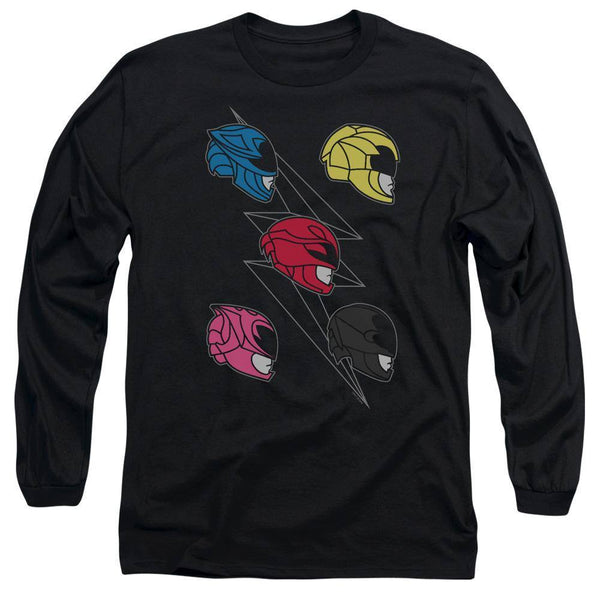 Power Rangers Movie Line Helmets Long Sleeve T-Shirt | Rocker Merch™